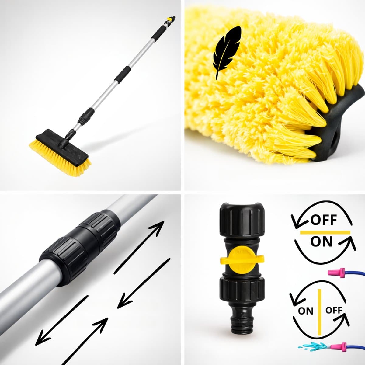 Anwicar Telescopische Wasborstel 180 cm - Car Cleaning Kit