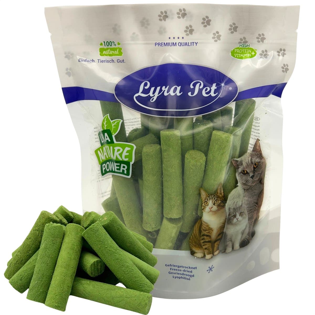 200 g Lyra Pet® gevriesdroogde kattengras sticks