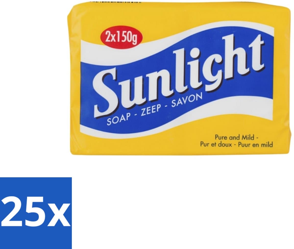 25 x Sunlight – Huishoudzeep – Klassiek – 150 g - Sunlight Zeep - Huishoudzeep - Klassieke Zeep - Zeep Voor Kleding - Zeep Voor Huid