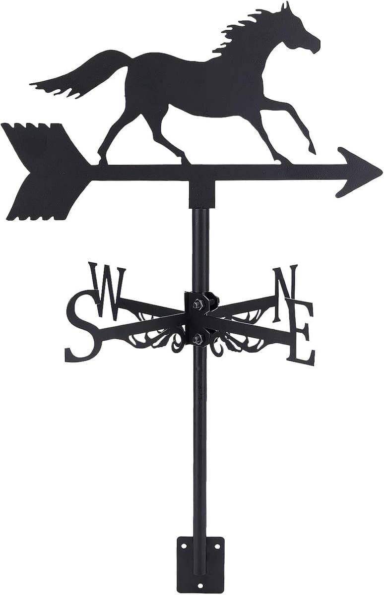 Weerhaan Paard voor Dak en Tuin - Metalen Windvaan Decoratie voor Buiten
