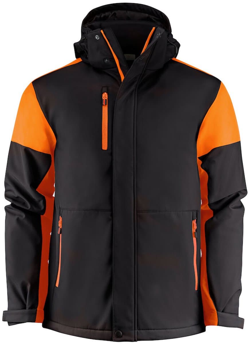 Printer PRIME PADDED SOFTSHELL PRIME 2261071 - Zwart/Oranje - 5XL