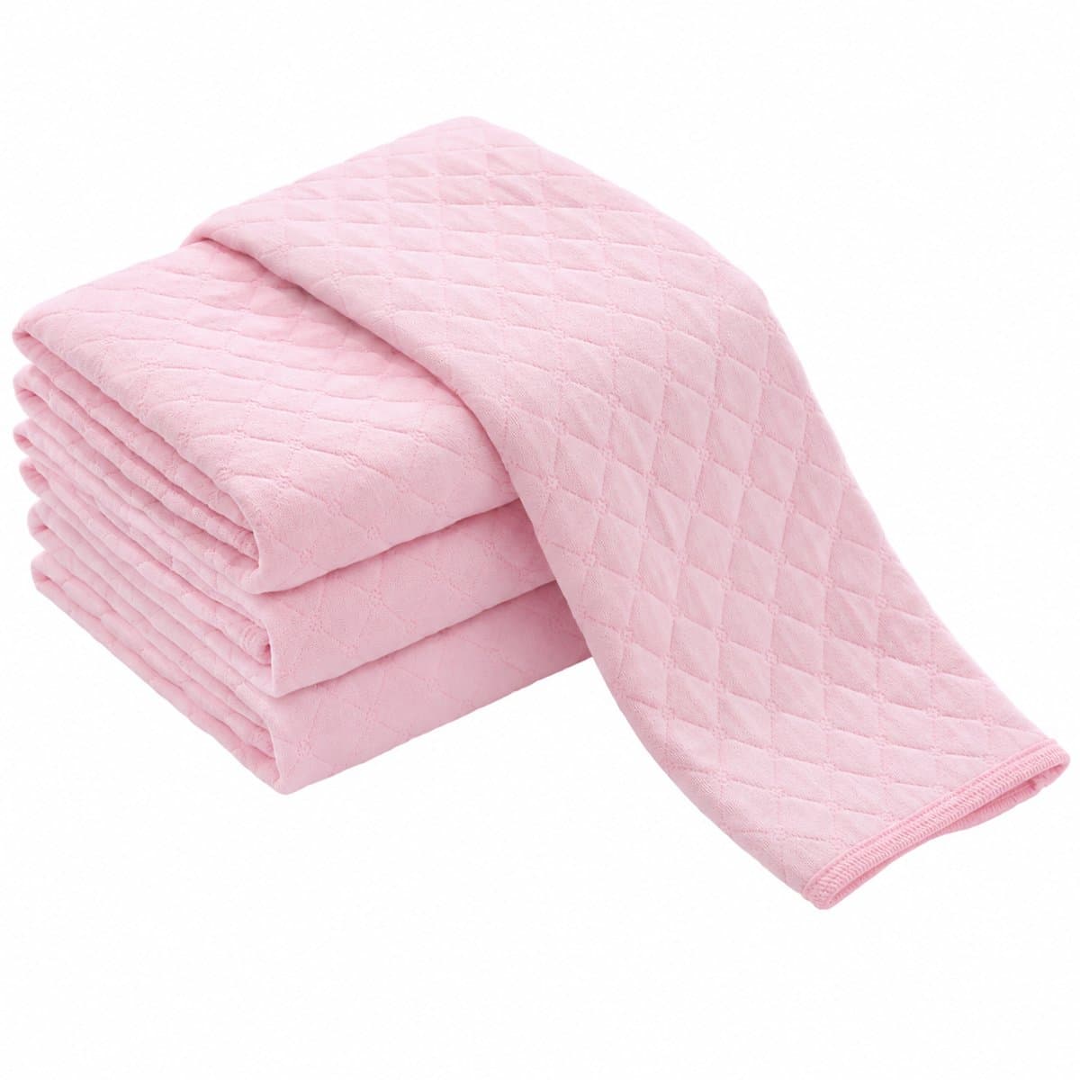 3-pack waterdichte babyverschoonmatjes - milieuvriendelijk katoen - ademend - wasbaar - herbruikbaar - 3 per verpakking - 45*35 cm - roze