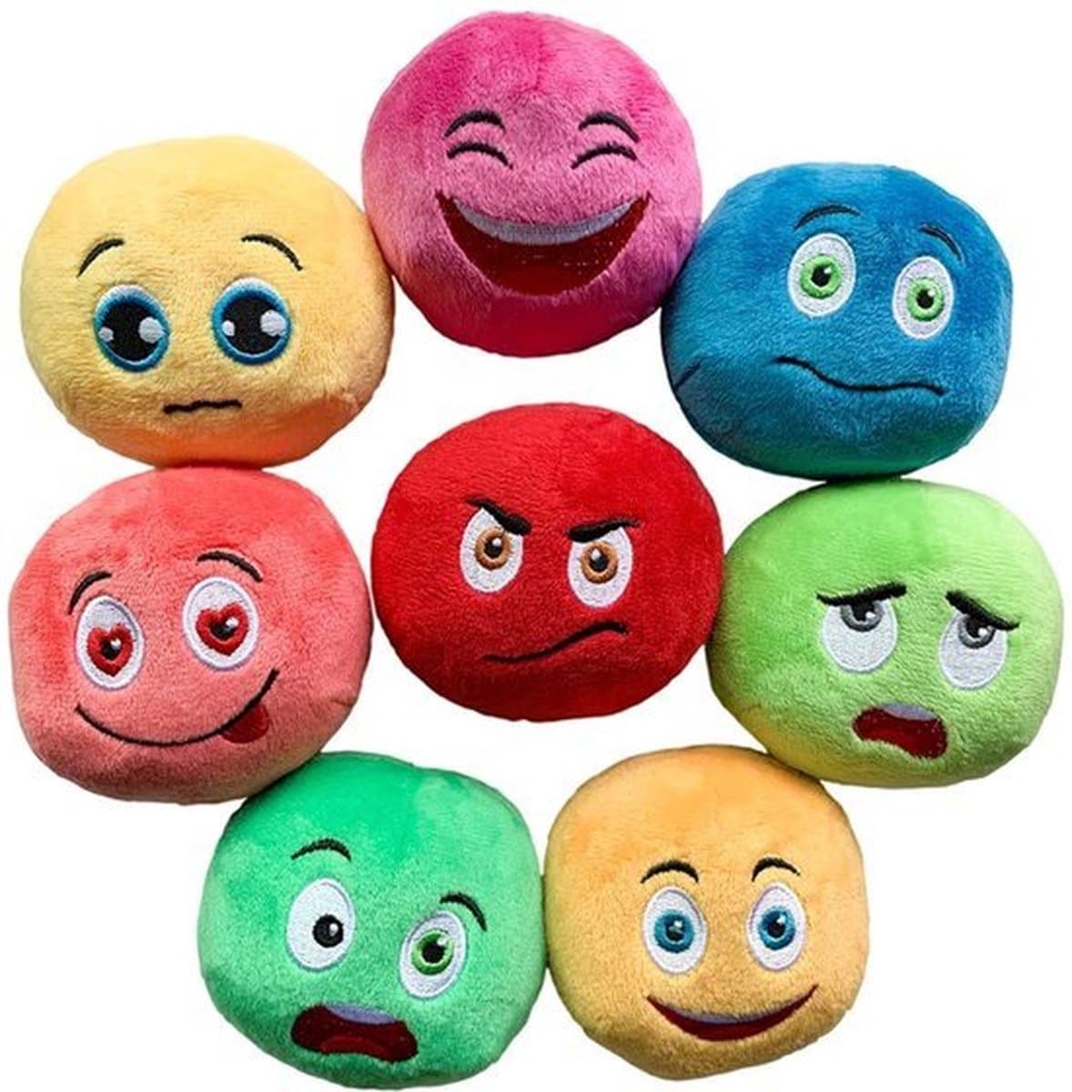 Hondenspeelgoed, 8 Stuks Piepspeeltje, Zachte Gevulde Pluchen Ballen, Hondenbal, Kauwspeeltje, Interactief Apporteerspel Voor Puppy's, Kleine En Middelgrote Huisdieren, Hond