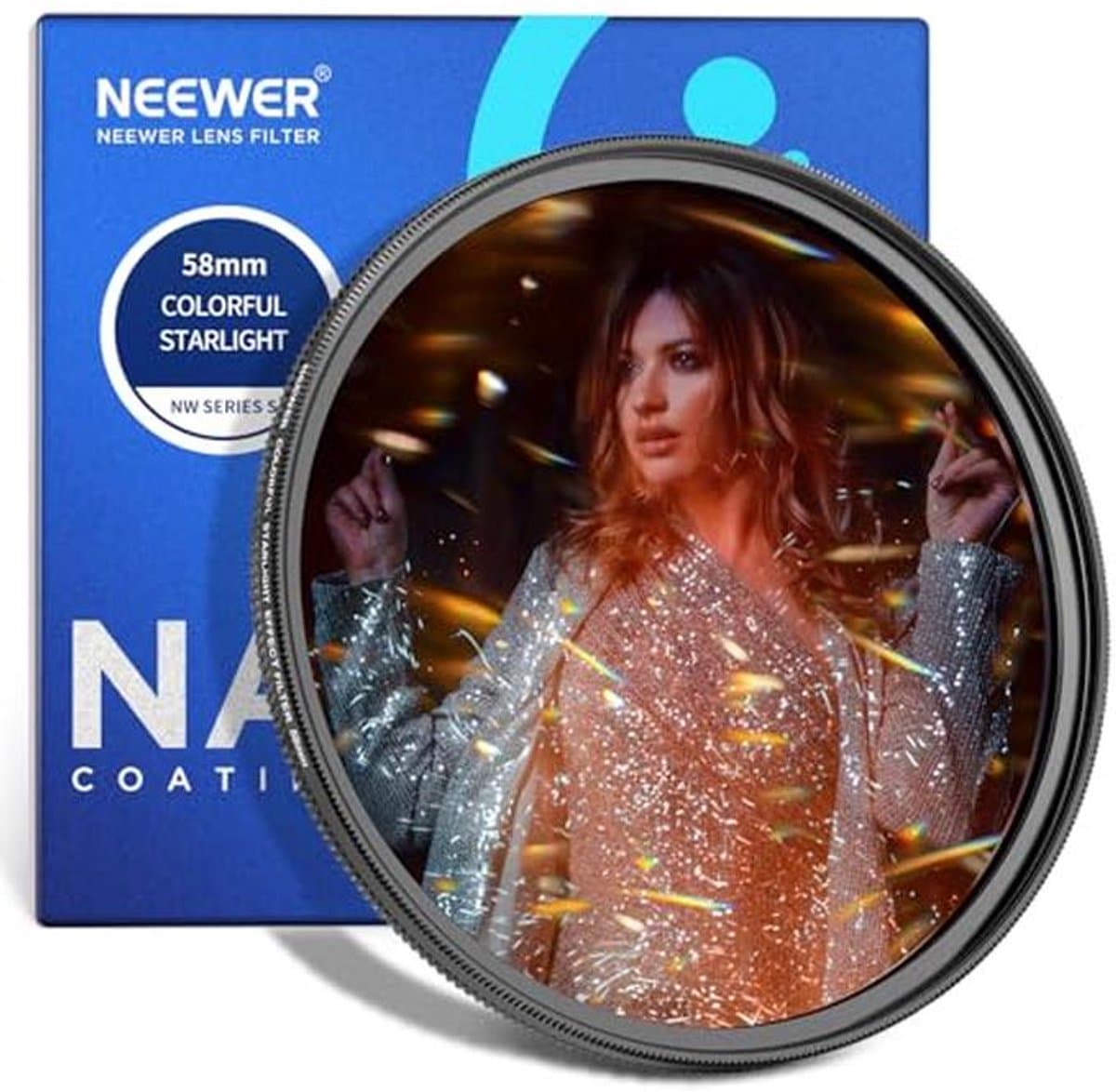 Kleurrijke Starlight Geborstelde Lens Filter voor Camera - Speciale Effecten met Anamorfe Flare