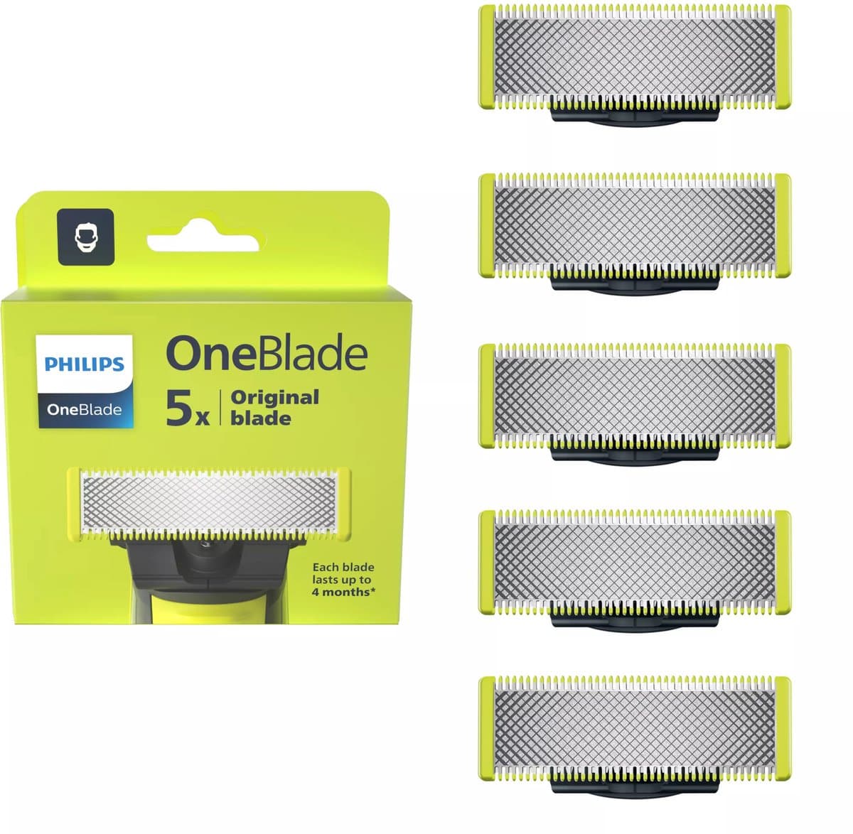 Philips OneBlade Original Blade QP250/50 - Vervangmesjes - 5 stuks