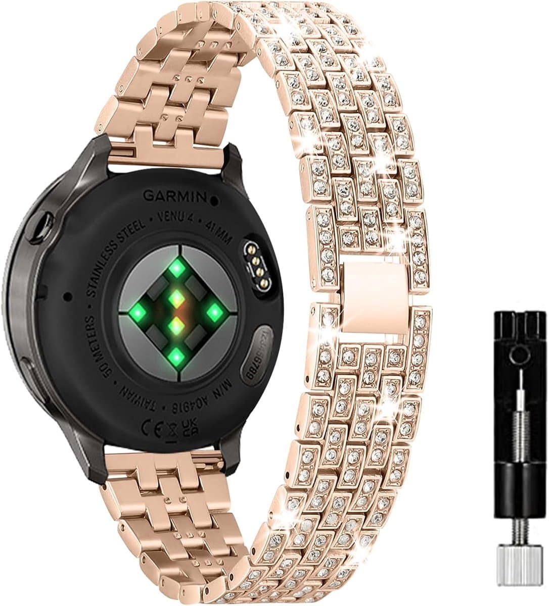 Horlogeband voor Garmin Venu 4 41mm - RVS - Glanzend - Stijlvolle vervangband - ShopVlot