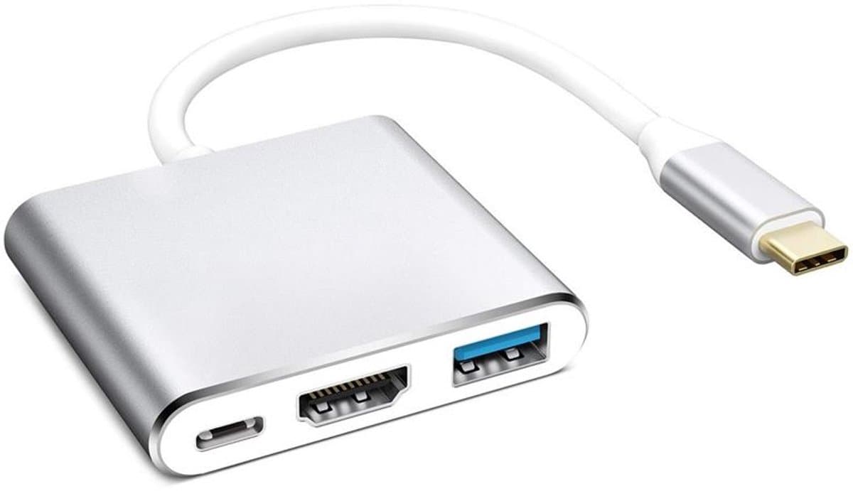 Scoby - USB-C HDMI Adapter - Multiport Hub - MacBook Accessoire - USB-C Hub - Universeel - 3.1 - Zilver