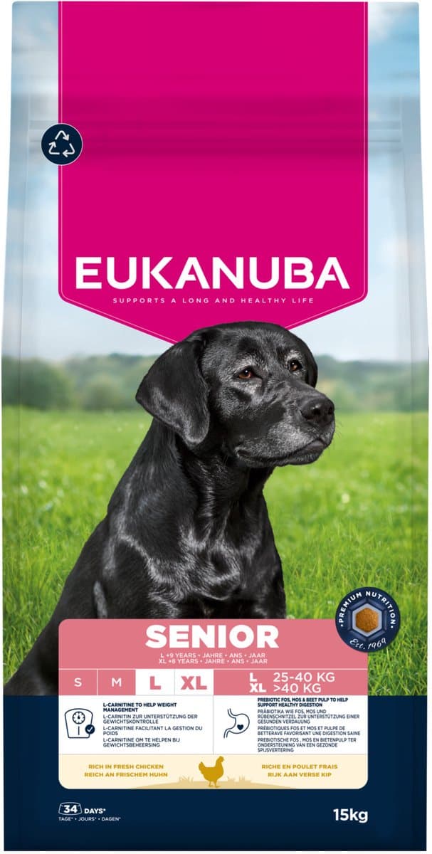 Eukanuba Life Care Senior Large Hondenvoer met Kip 15 kg