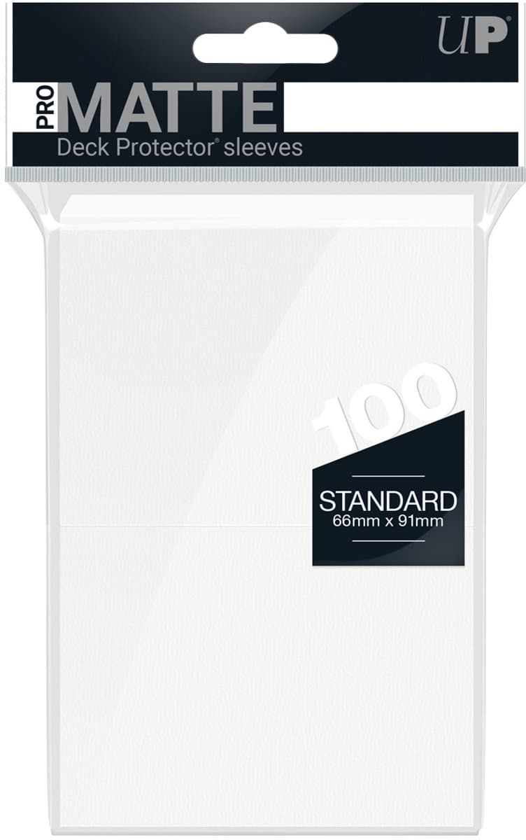 Ultra Pro - PRO-Matte 100 Standaard Formaat Kaarthoesjes Wit Pack (66 x 91 mm)