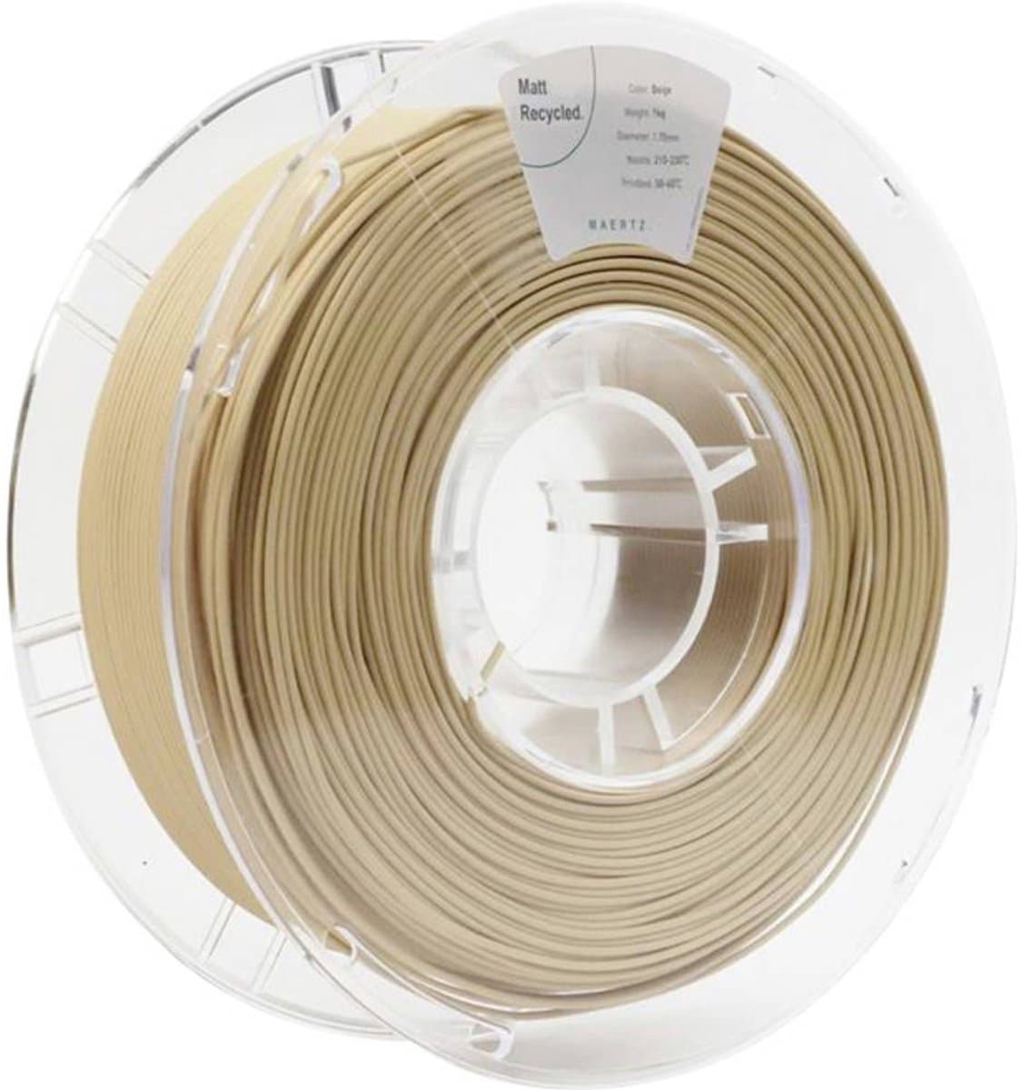 Maertz PMMA-1014-003 PMMA-1014-003 Filament PLA mat Gerecycled PLA, Mat 1.75 mm 1000 g Beige 1 stuk(s)
