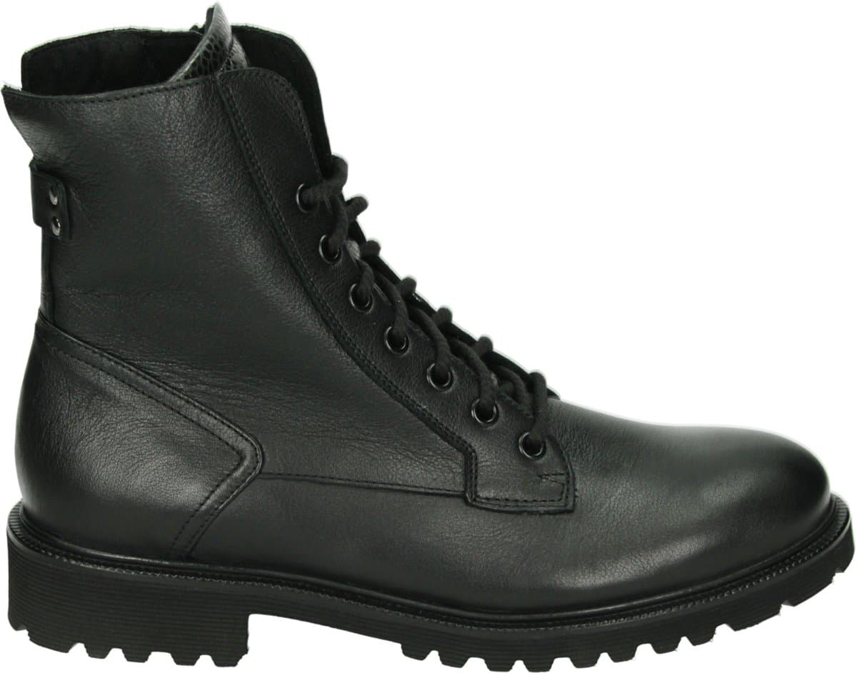 Durea - 9769 E - Hoge sneakersVeterlaarzenDames veterschoenenDames sneakersHalf-hoge schoenen - Kleur: Zwart - Maat: 43