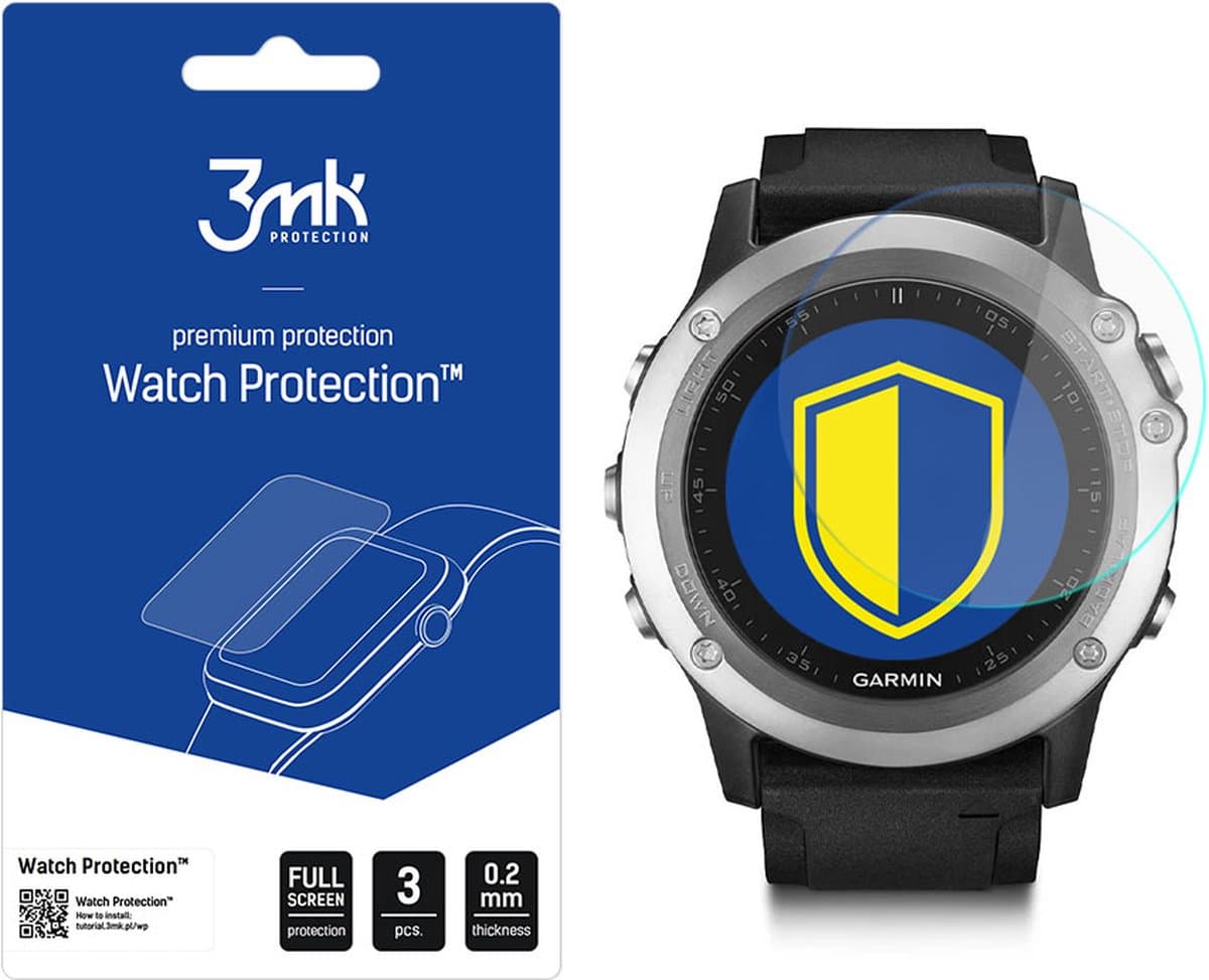 Garmin Fenix 3 - 3mk Watch Protection v. FlexibleGlass Lite
