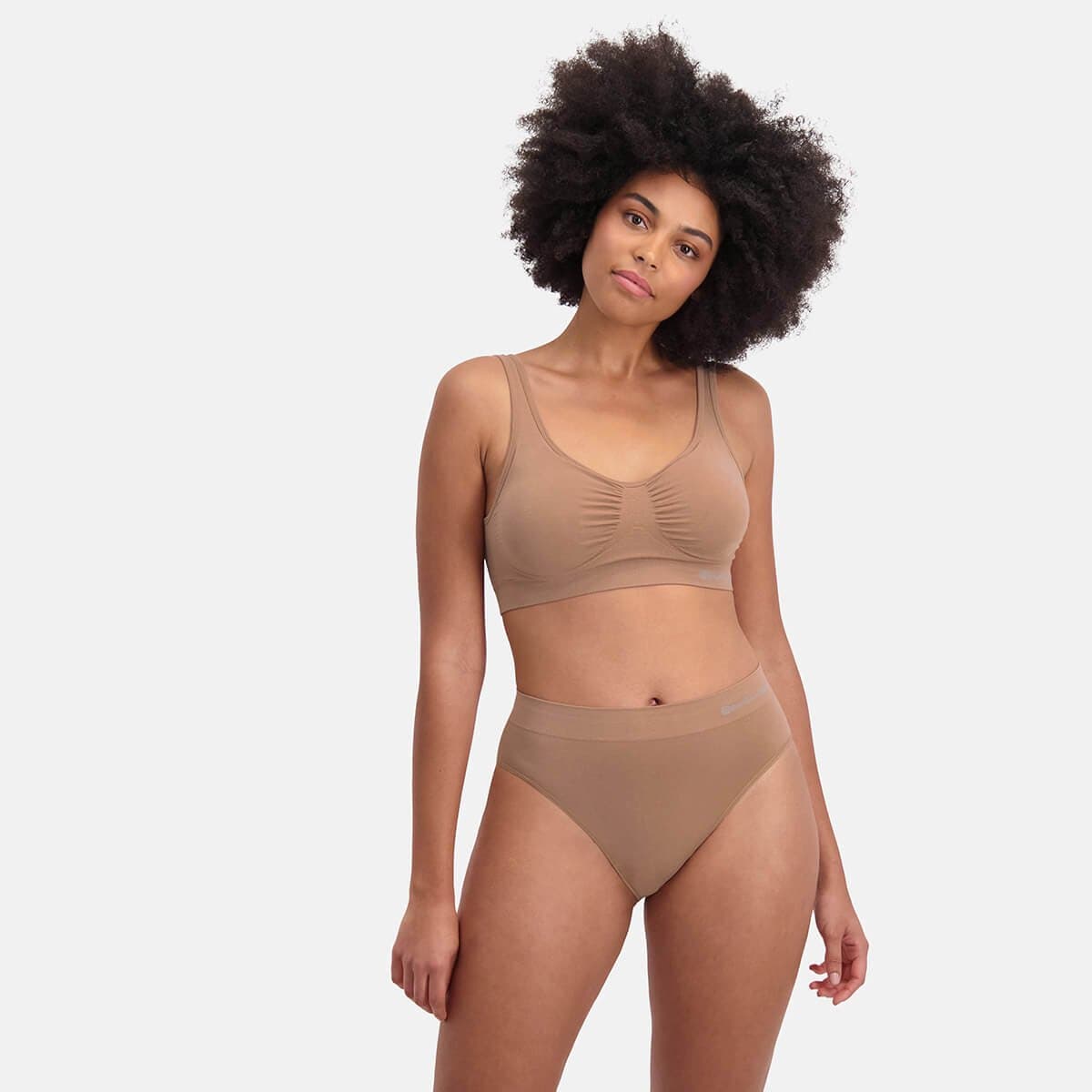Bamboo Basics Naadloze Slip Belle - 3-pack - Tan Slip - Maat M - Bamboe Ondergoed Dames Naadloos - Bamboe Slips