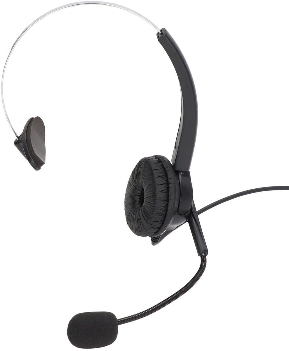 Allecto - RJ9-telefoonheadsets - Bedrade headset - Ruisonderdrukking - Voor callcenter - Klantenservice - Volumeregeling - Ideaal voor kantoor