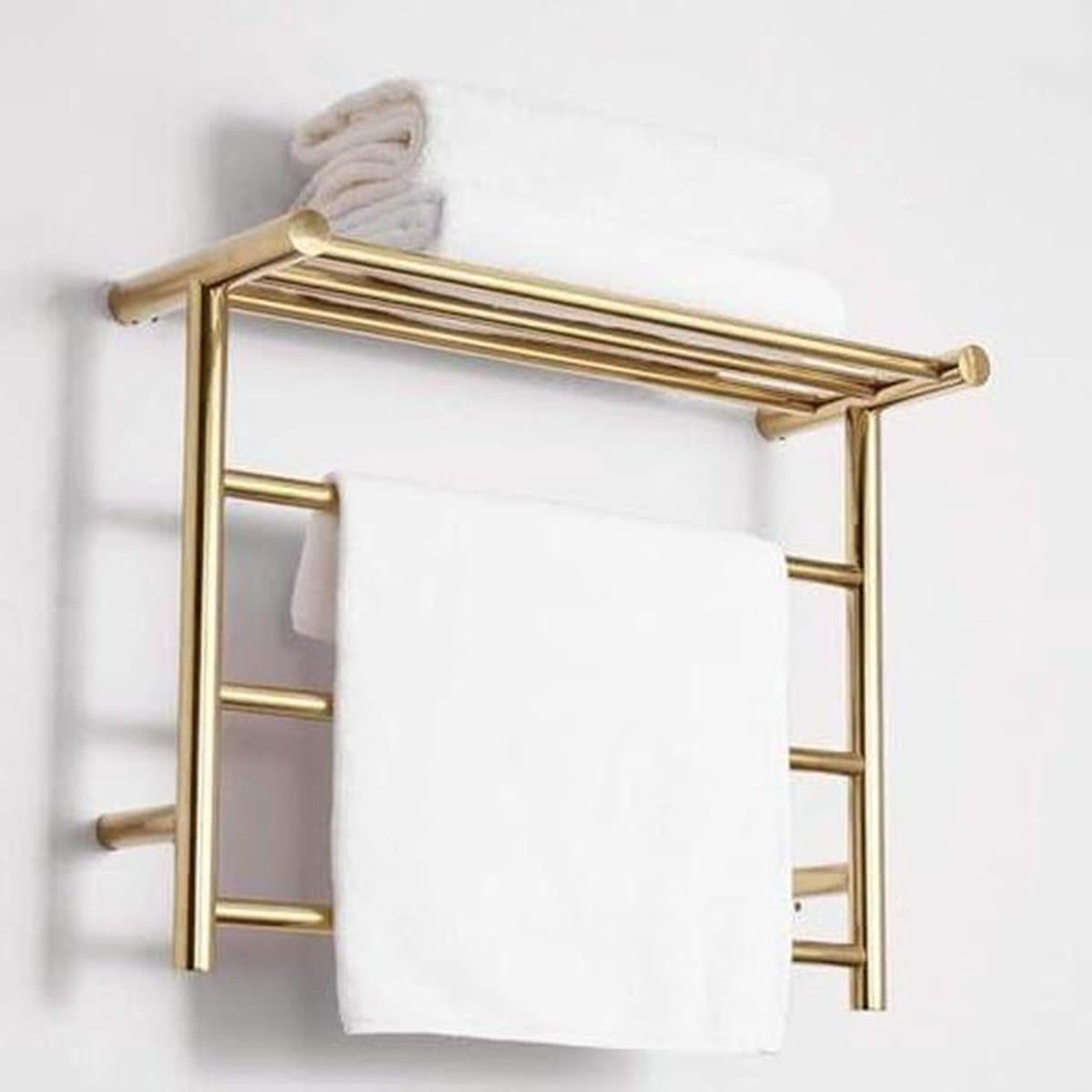 Handdoek Warmer - Verwarmd rek - Badkamer Comfort - Automatische constante temperatuur - Wandmontage - Zilver