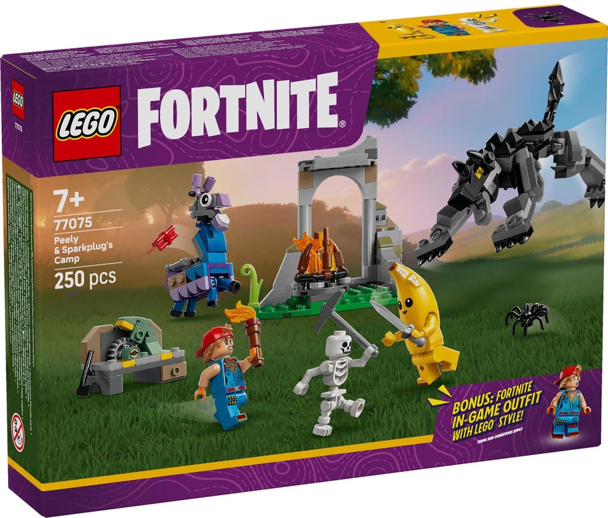 LEGO Fortnite Peely en Sparkplugs kamp 77075