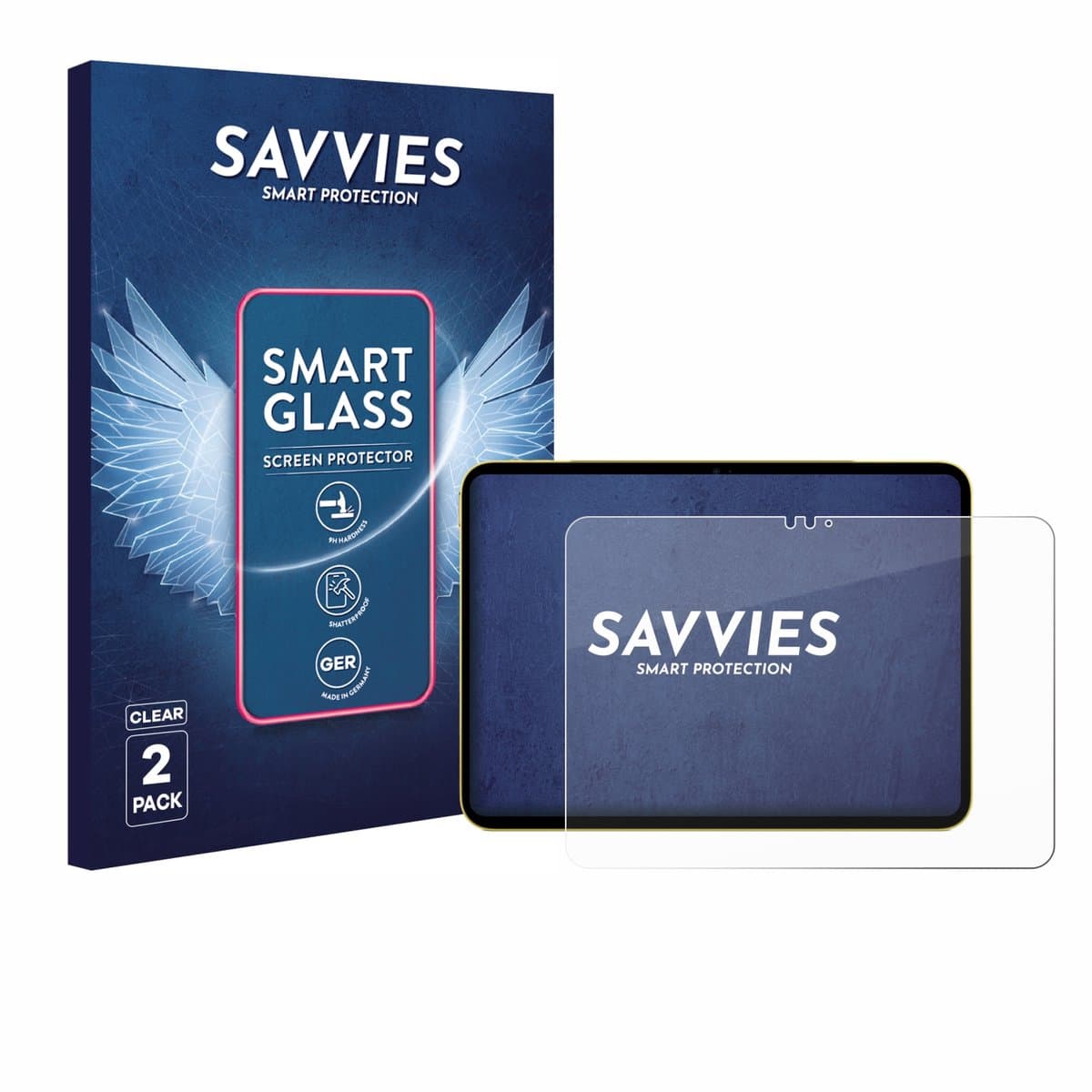 2 Stuks Savvies Screenprotector - geschikt voor Apple iPad Air 11" M3 2025 / M4 2026 - beschermfolie glas transparant
