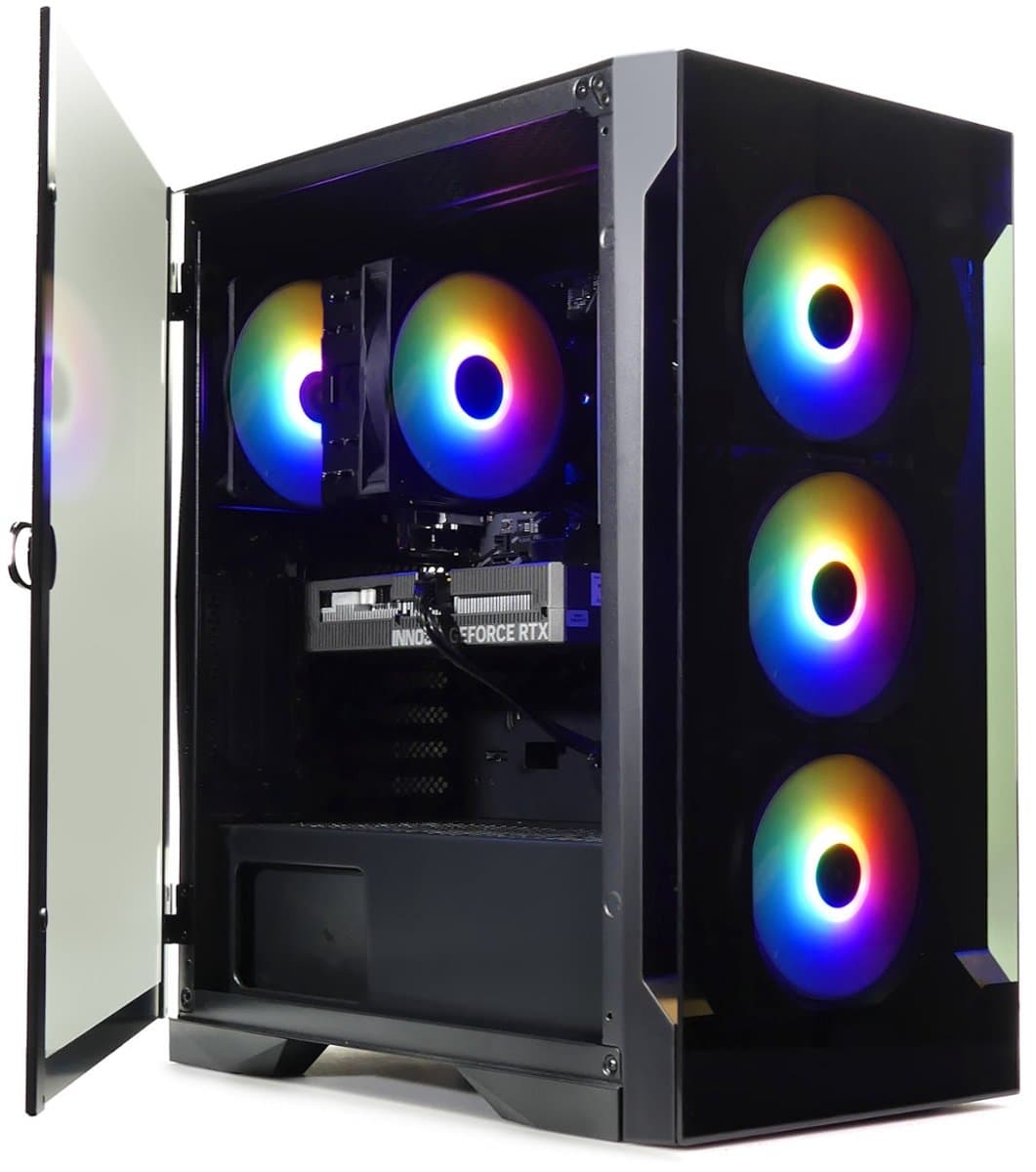 AMD Ryzen 5 7500X3D High-End Game PC - GeForce RTX 5070 12GB - 32GB DDR5 RAM - 1TB SSD - Met Magneetdeur - WiFi 6 / Bluetooth 5.4 - Windows 11 PRO - ELITE E2