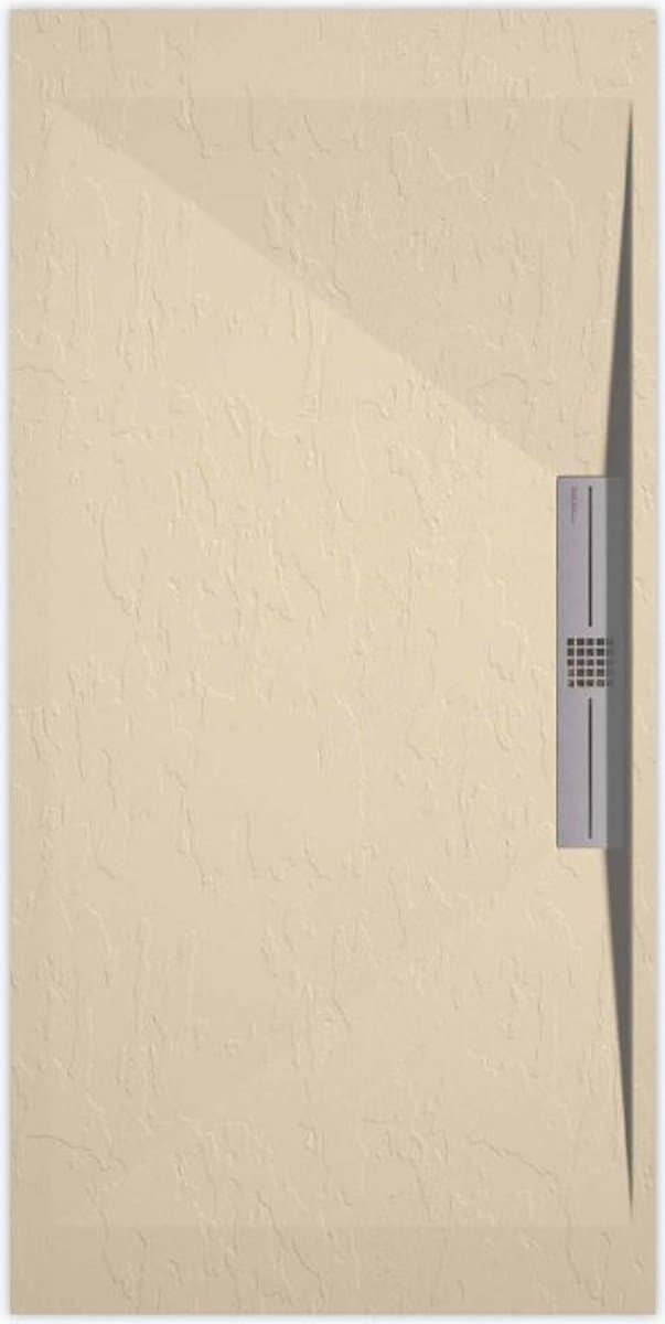 Sanifun douchebak Stone Side Cream Slate 1600 x 800 S
