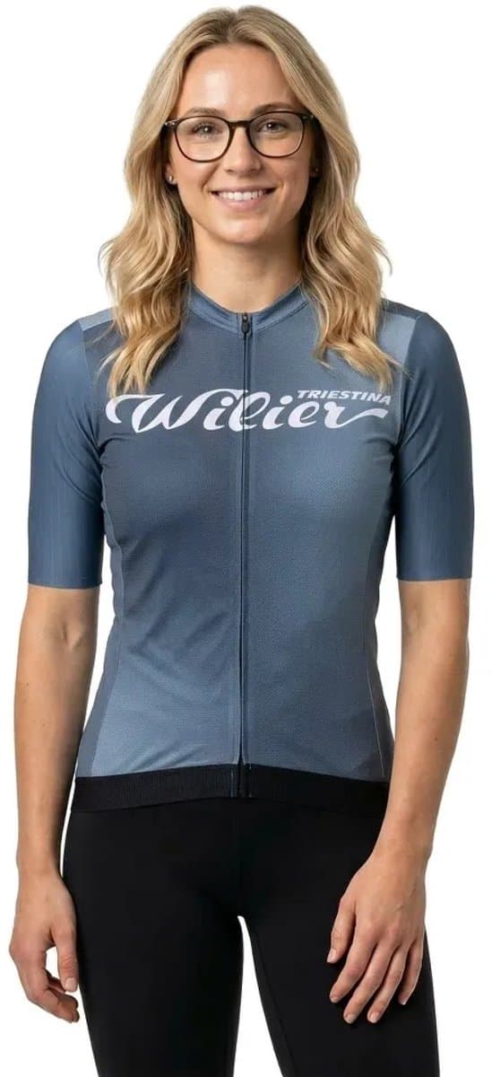 Wilier Aurora Korte Mouw Wielertrui Blauw S Vrouw