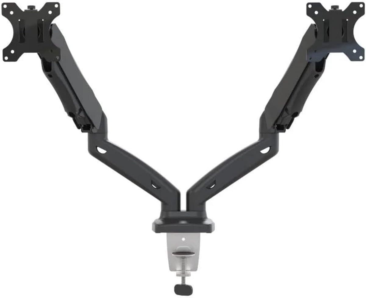 Dubbele Monitor Arm voor Bureau, Gasveer, Zwenkbaar en Hoogteverstelbaar voor 13-29 inch Schermen