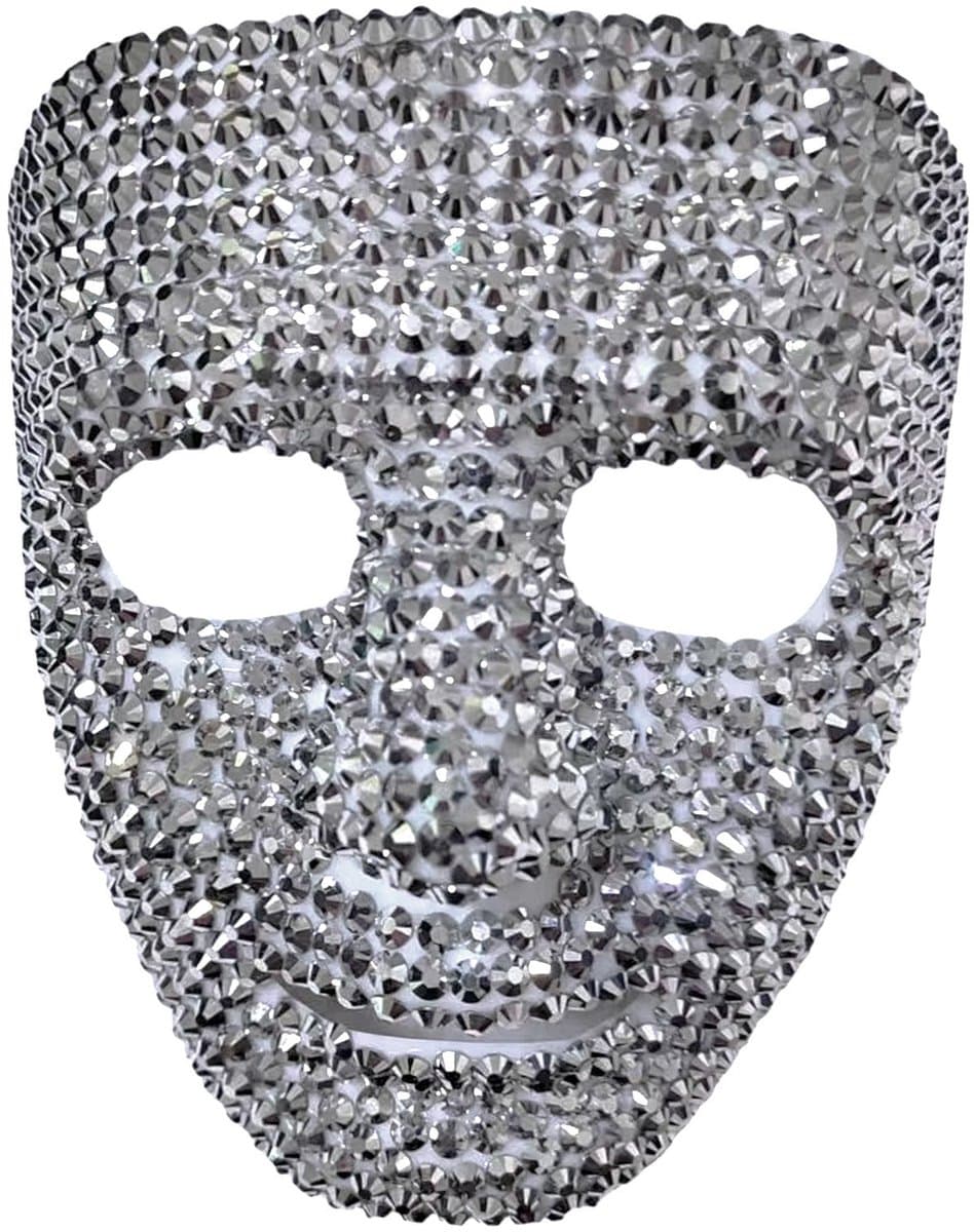 Zilveren glitter phantom masker