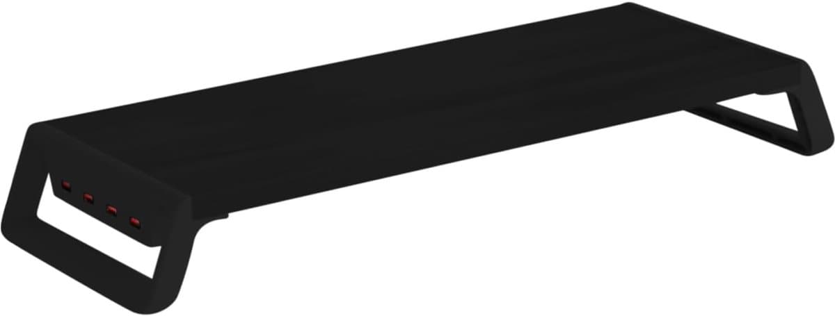 Monitor Verhoger - Bureau Organizer - Ergonomisch Werken - Met 4 USB Poorten - 50 x 20 x 7.5 cm