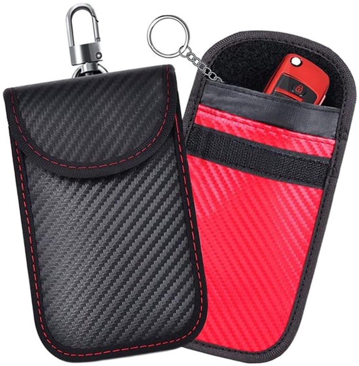 Dailygoody - Faraday Pouch - Blokkering - Bescherming tegen Diefstal - Zwart/Rood