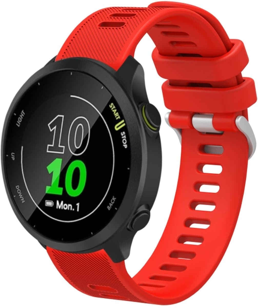 For Garmin Venu 2 Plus 20mm Silicone Twill Watch Band(Red)