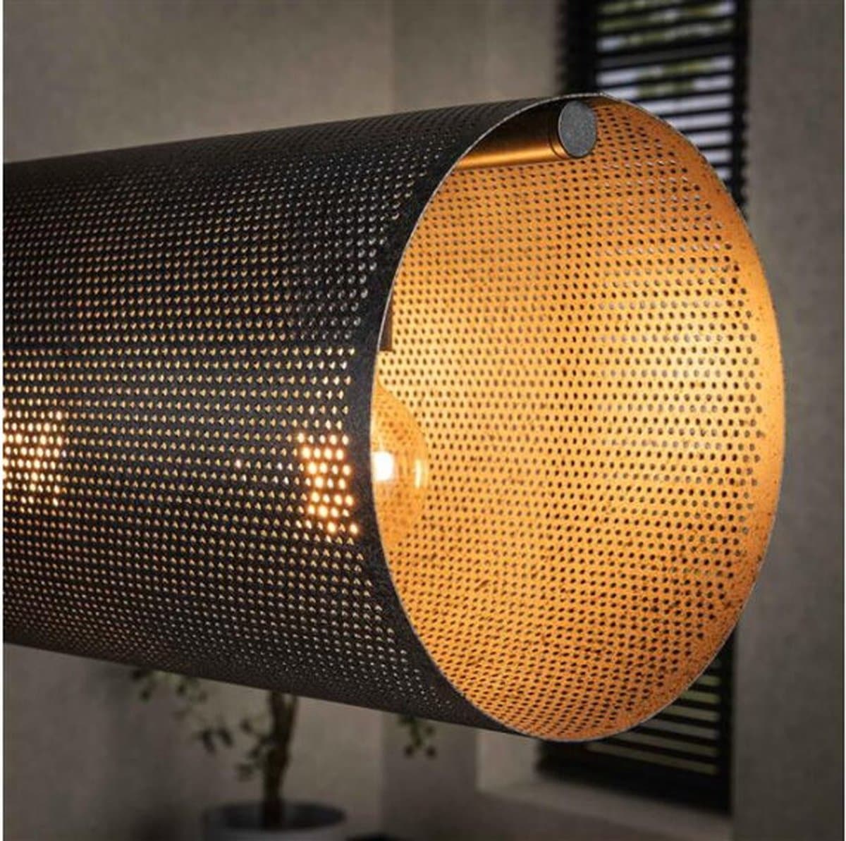 Hanglamp 7L koker XL mesh - Artic zwart