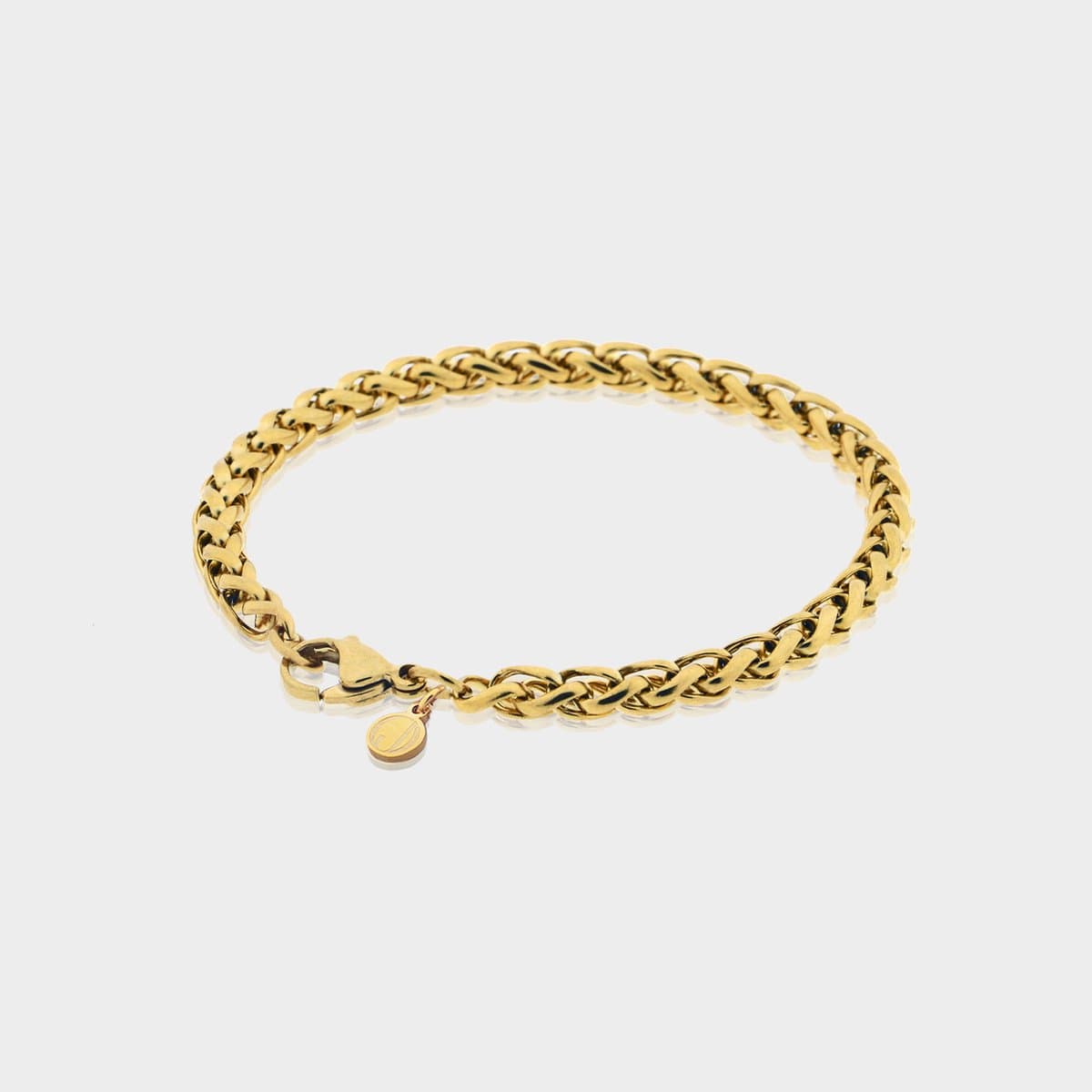 Wheat Armband 5 mm - Gouden Schakelarmband - 21 cm lang - Armband Heren - Olympus Jewelry