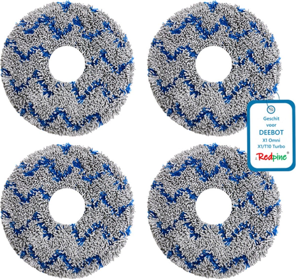 RedPine Wasbare Dweilpads geschikt voor Ecovacs Deebot X2 Omni / X1 Omni / X1 Turbo / T10 Turbo Mop doeken Vervanging