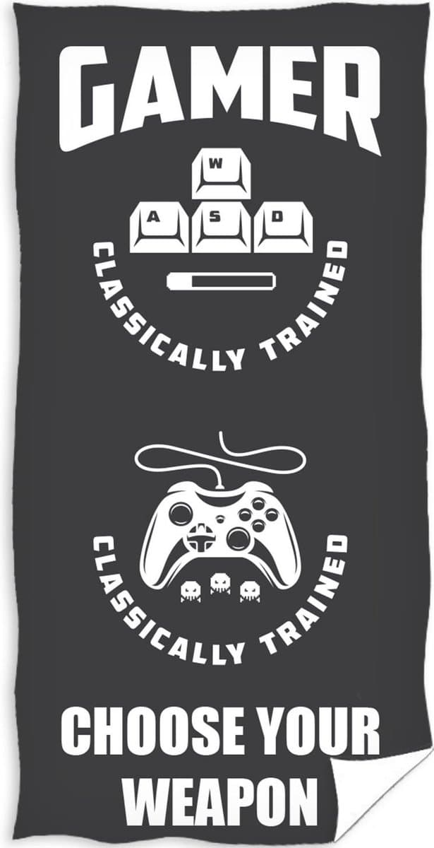 Gaming Strandlaken Weapon - 70 x 140 cm - Zwart