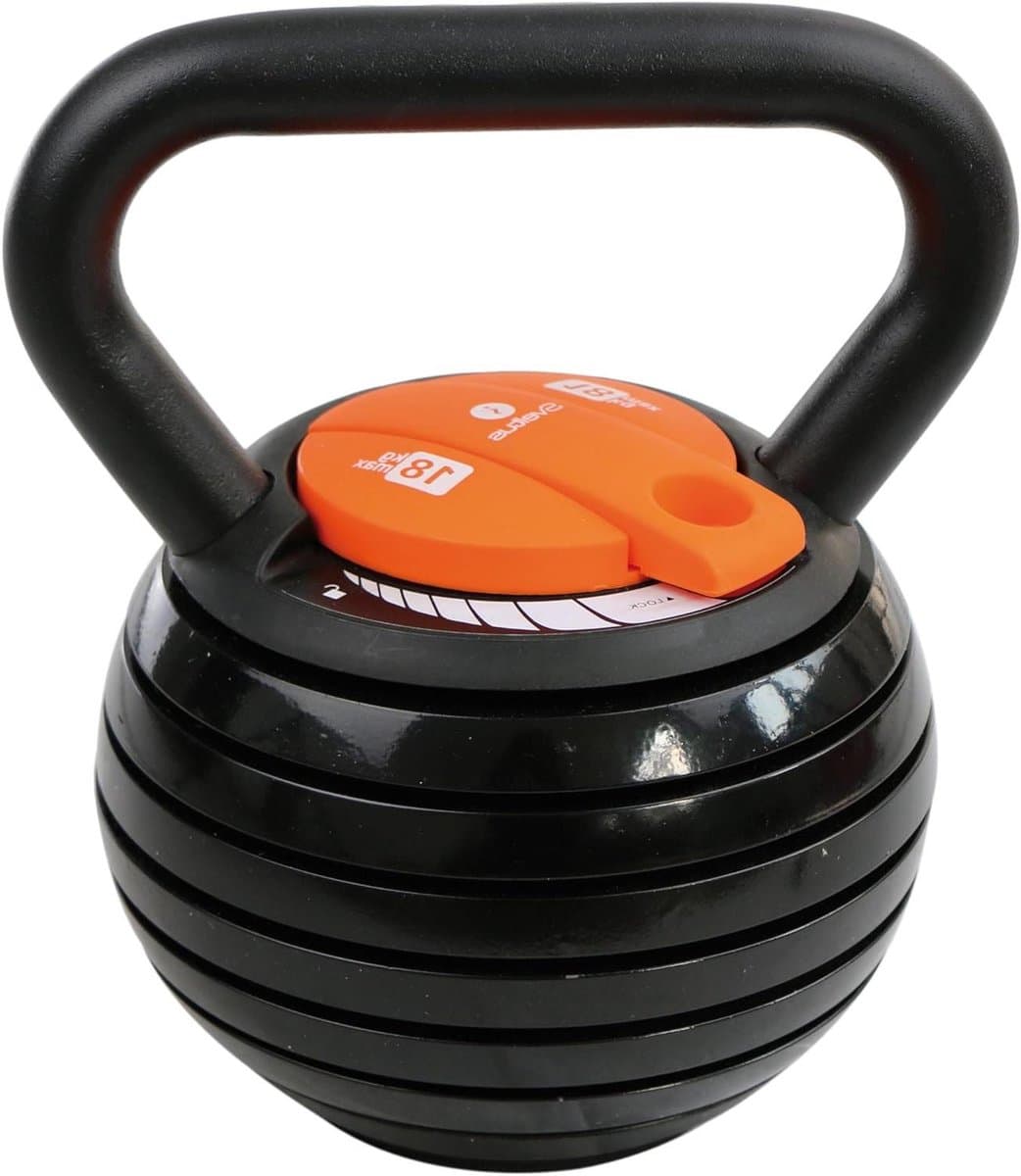 Verstelbare Kettlebell - Fitness Gewicht - Kracht Training - 7 Gewichten in 1 - 4-18 kg - Zwart