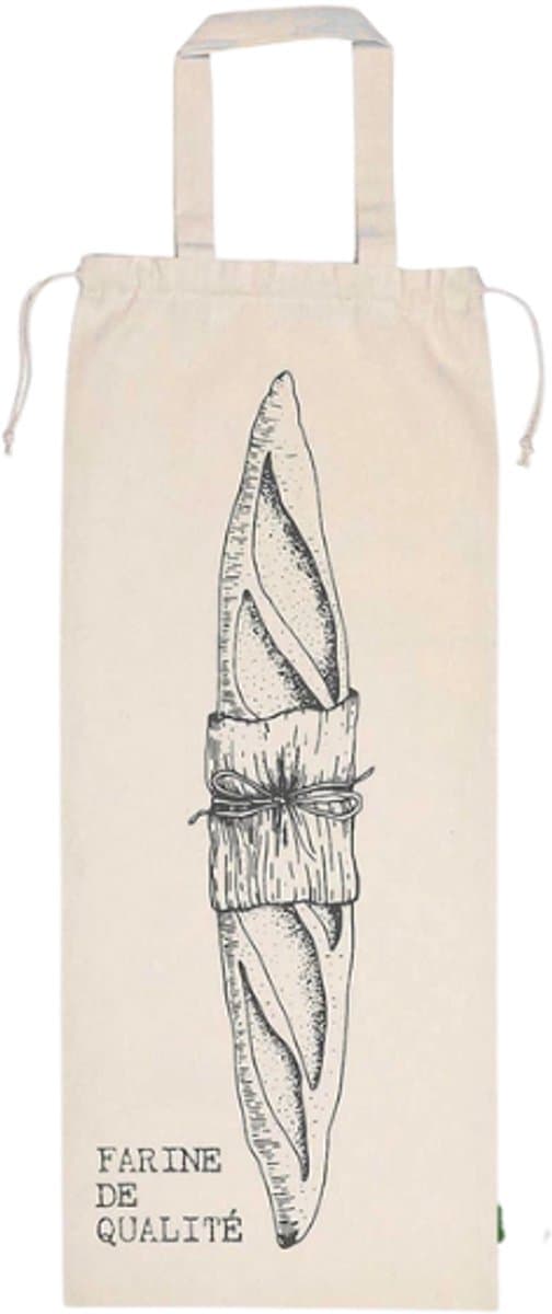 green-goose Broodzak voor Stokbrood - 10x70 cm - Katoenen Stokbroodzak