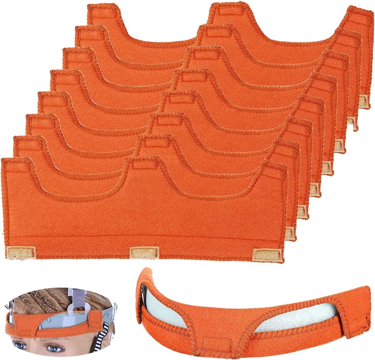 Set van 8 zweetbanden, helm-zweetband, luchtkussen-zweetband