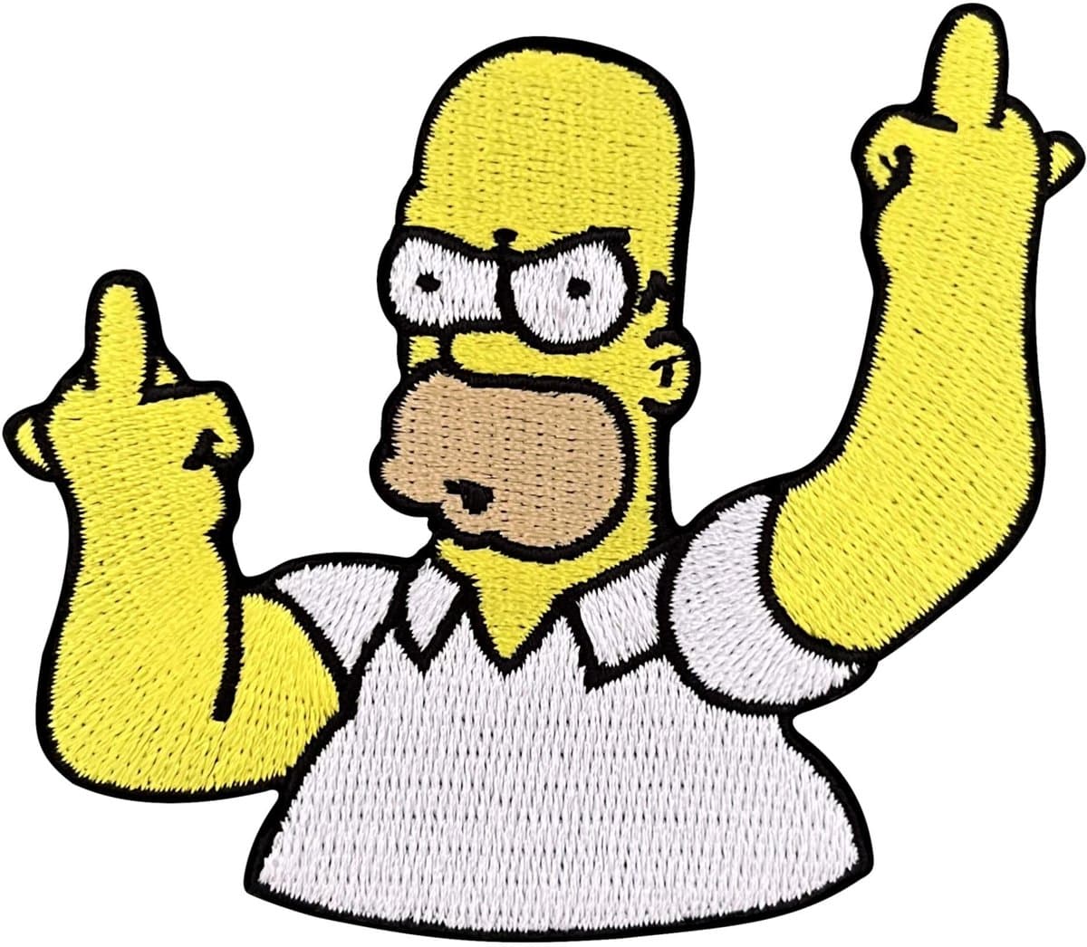 Solidchoice - Geborduurde Strijkpatch Homer Simpson, 7 x 8 cm