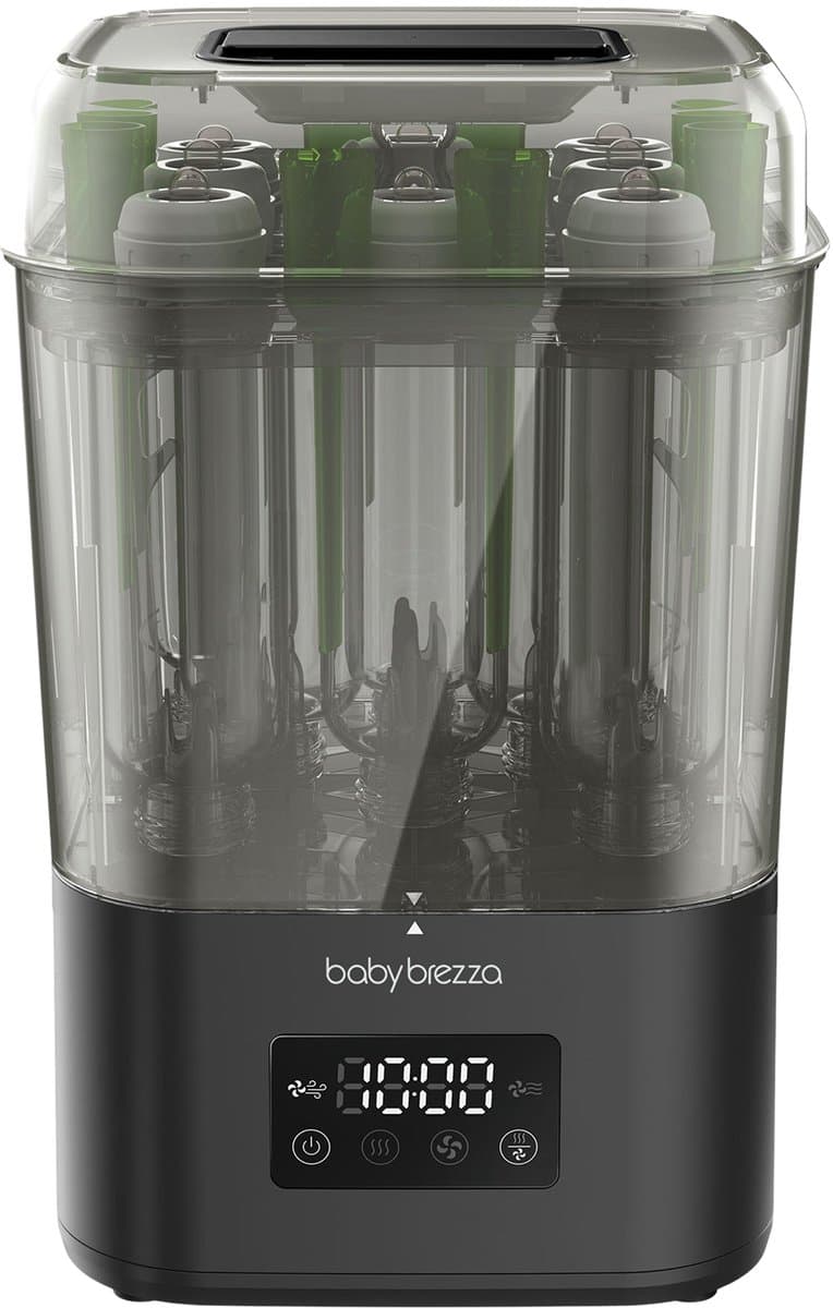 Baby Brezza SuperQuick 10-Minute Sterilizer Dryer – Flessen Sterilisator & Droger – Klaar in 10 minuten – Zwart