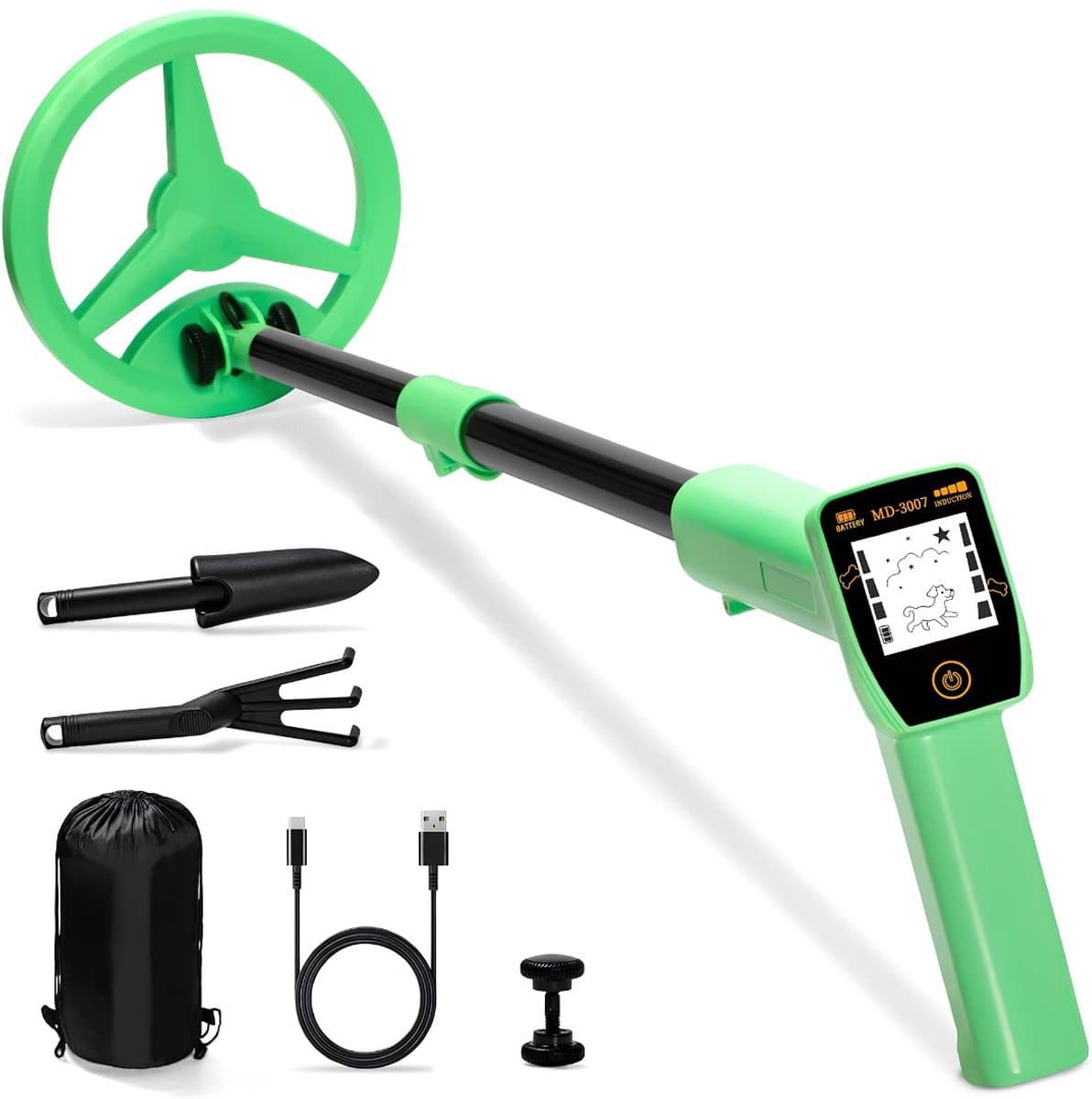 SP® Metaaldetecktor voor Kinderen - Metaaldetector - Waterdicht & Lichtgewicht - Groen - 17cm x 17cm x 60cm