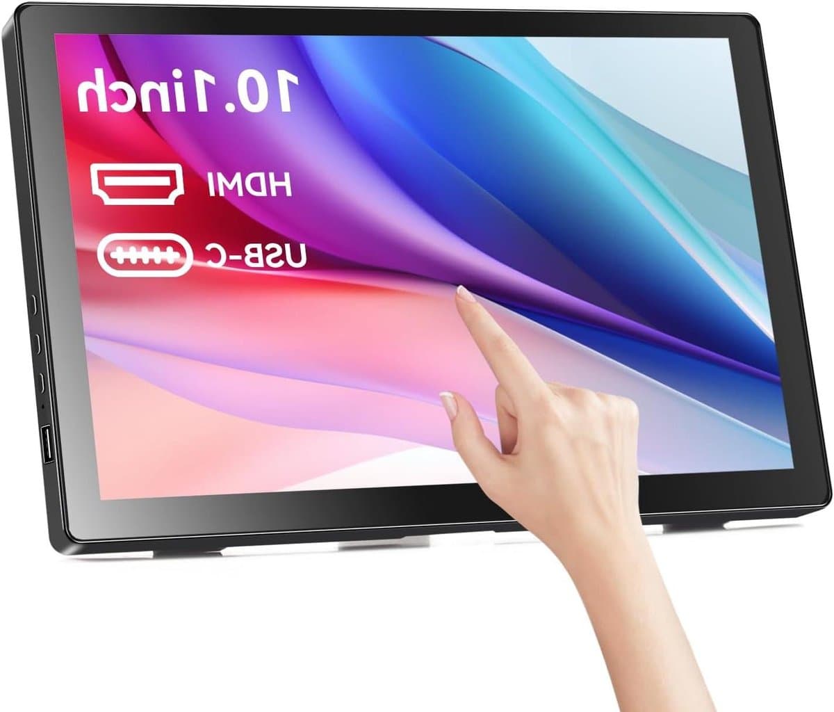 Draagbare monitor - Touchscreen scherm - Extra beeldscherm - 10-punts touch - 101 inch - Zwart