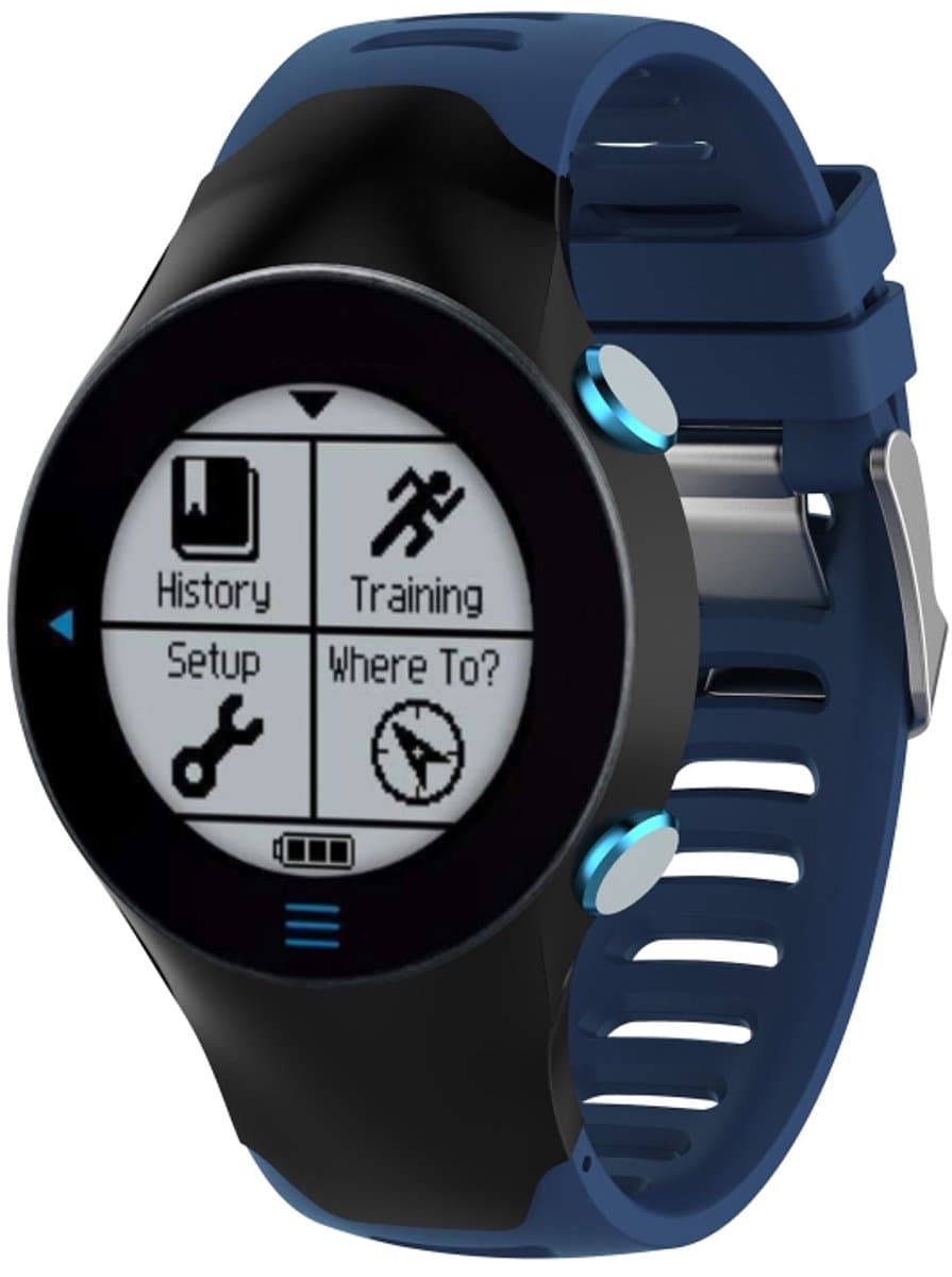 Smart Watch siliconen polsband horlogeband voor Garmin Forerunner 610 (donkerblauw)