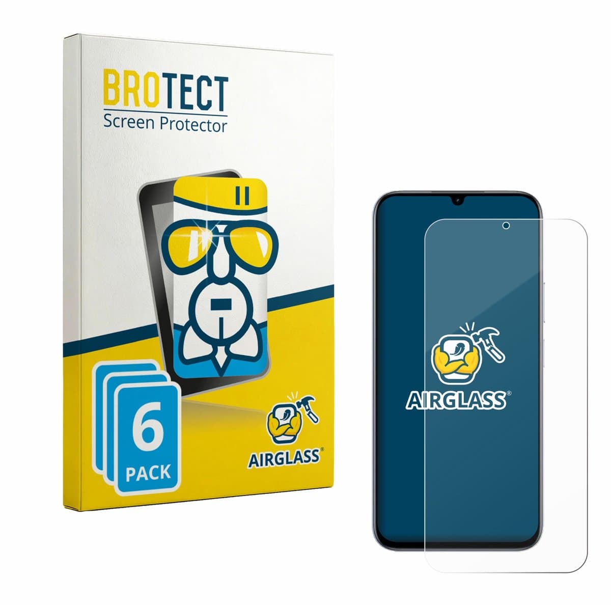 Screenprotector 6 Stuks voor realme C100 4G Beschermglas transparant
