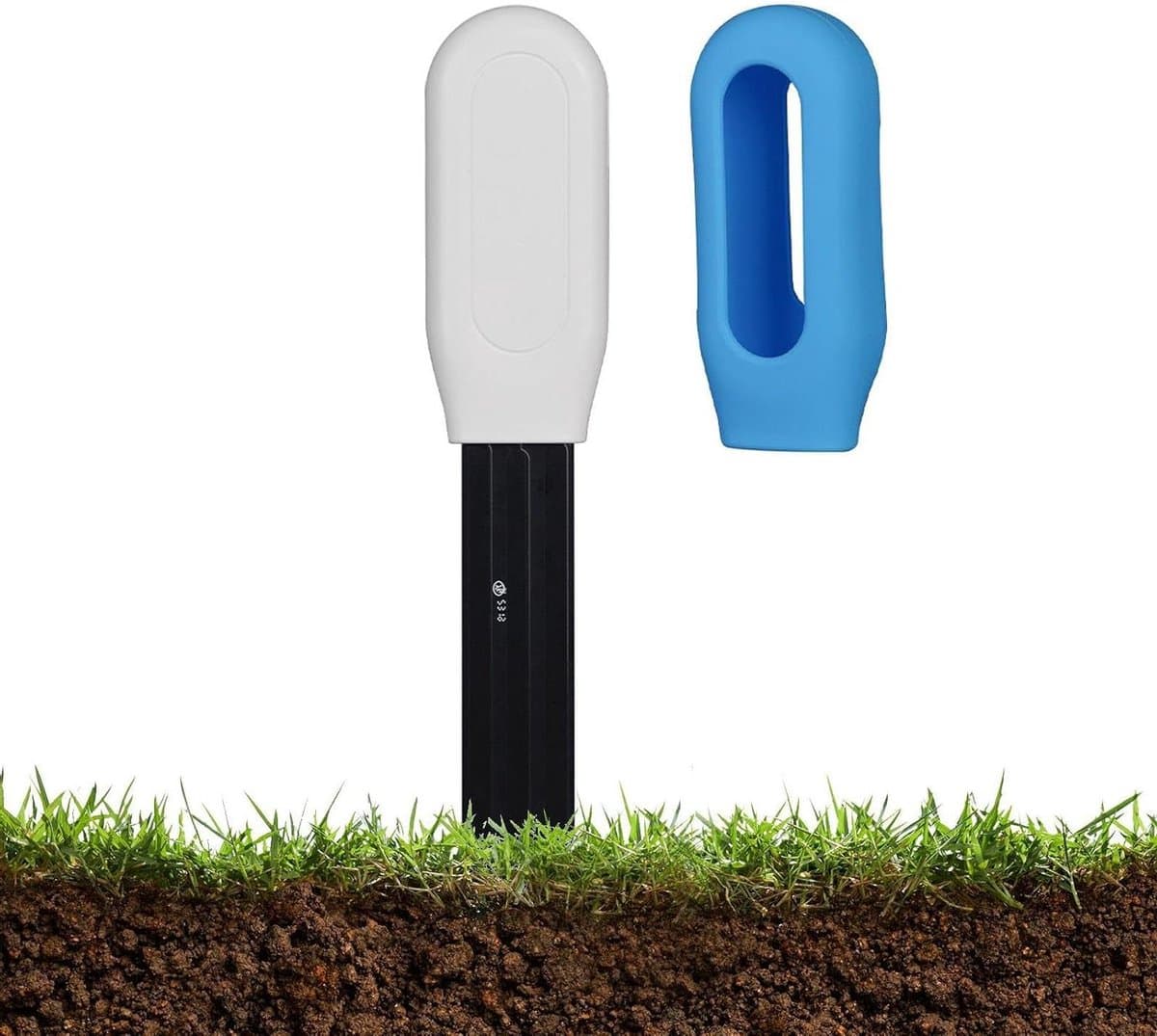 Bodemtester - Vochtsensor - Planten Verzorgen - Draadloze Monitoring - 16.2 cm Lengte - Blauw Zwart