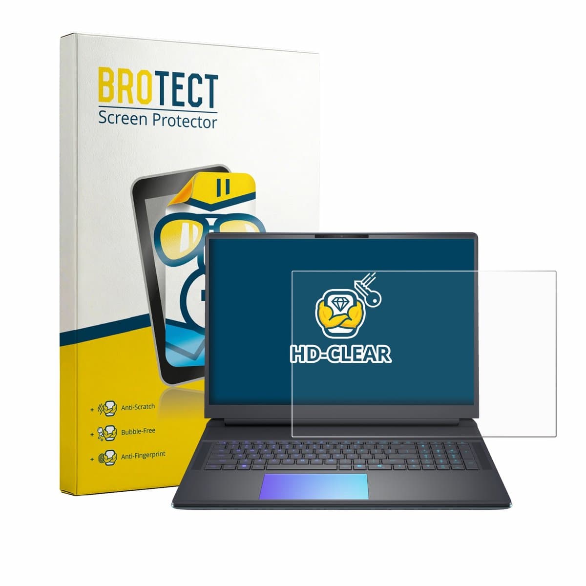 BROTECT - Screenprotector voor Dell Alienware 18 Area-51 - Folie Beschermfolie transparant
