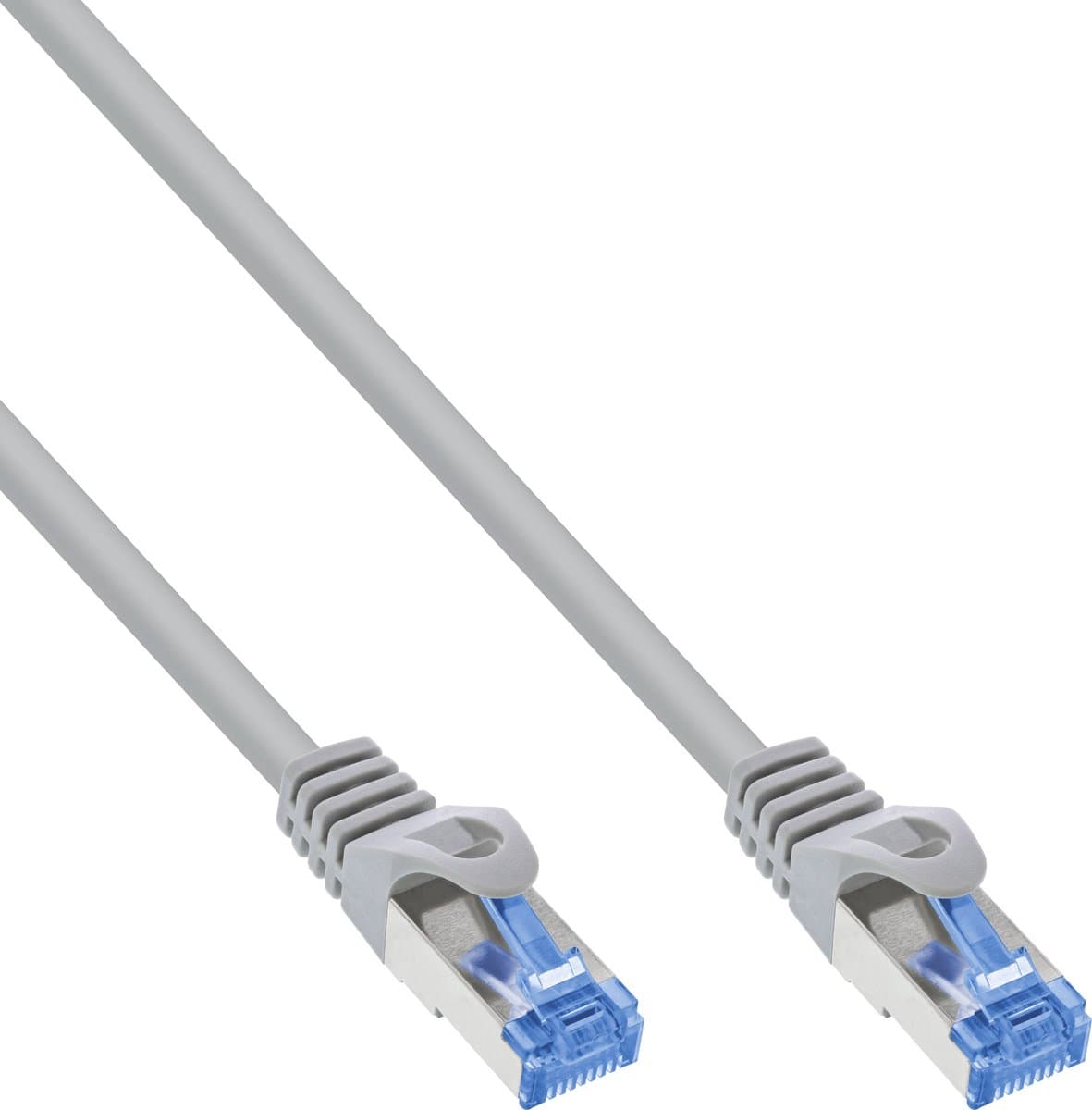 InLine® patchkabel, Cat.6A, S/FTP, TPE (LSZH), CCA, grijs, 3m