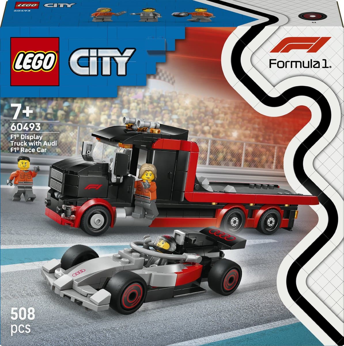 LEGO City F1 Displaytruck met Audi F1 racewagen 60493