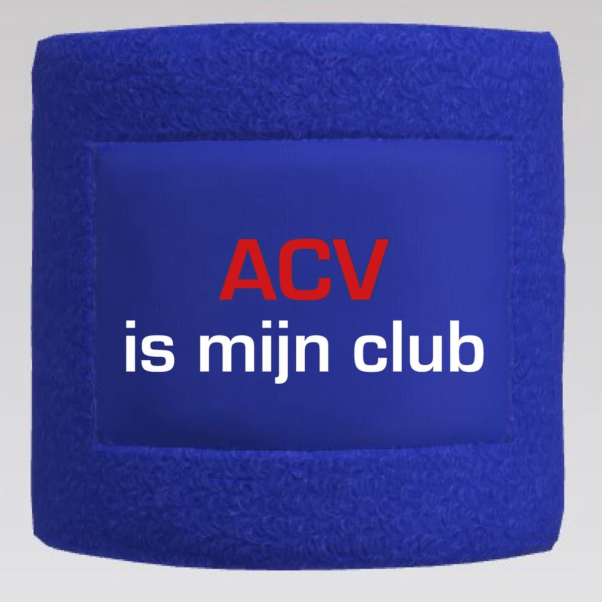Zweetbandjes pols, bedrukt met ACV is mijn club. (5 stuks)