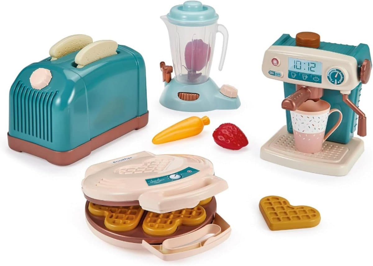 Huishoudapparaat Speelgoed - Keuken Speelset - Imitatiespel - 4-in-1 Functies - 15 Delen - Multicolor