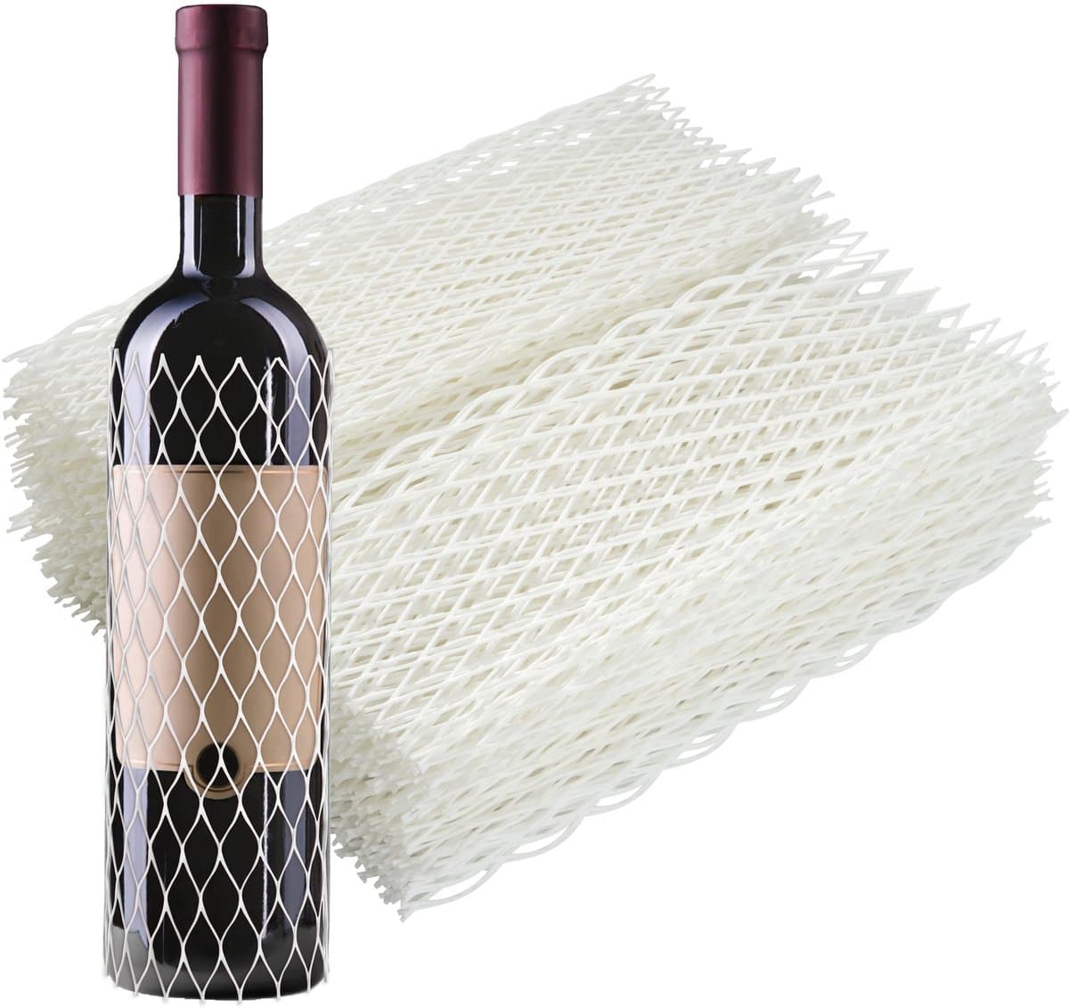 Dailygoods- Wijnflesbeschermhoezen Wit - 30 Stuks - Mesh Bescherming - Herbruikbaar - Duurzaam - Vermindert Wrijving - Wijnfleshoezen