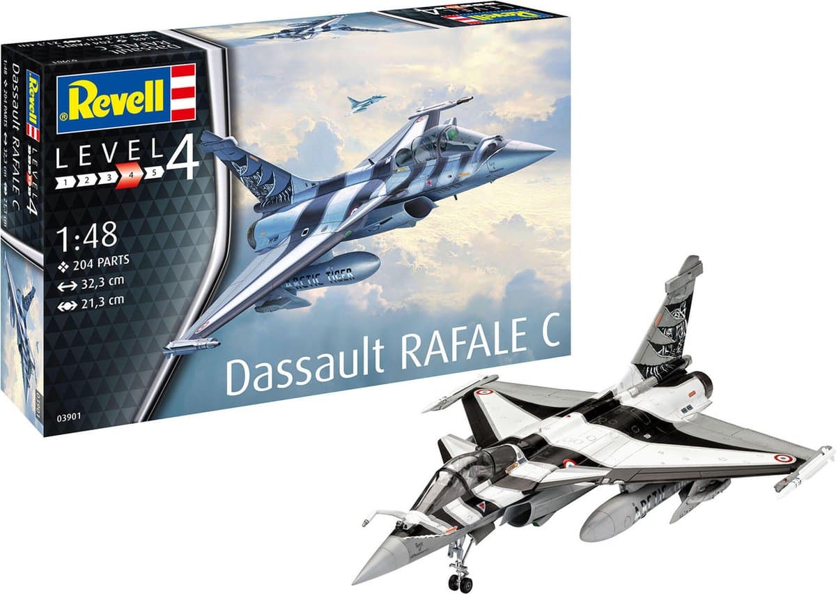 Revell Modelbouwpakket Vliegtuigen - 03901 Dassault Aviation Rafale C Plastic - 1:48 - Modelbouw